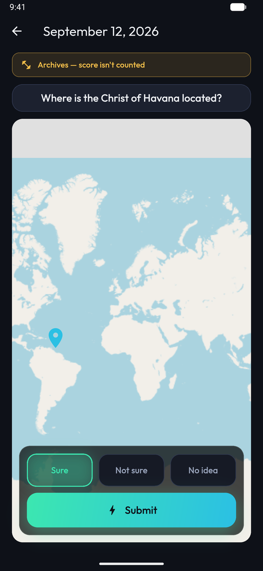 Geography question on a map